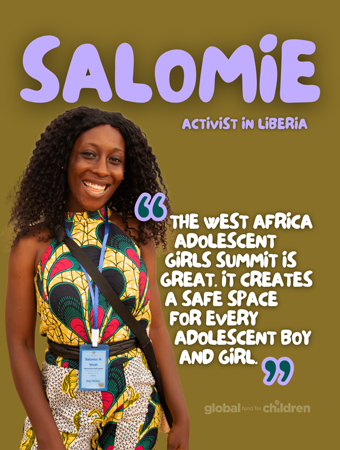 Young activist from Liberia - Salomie
